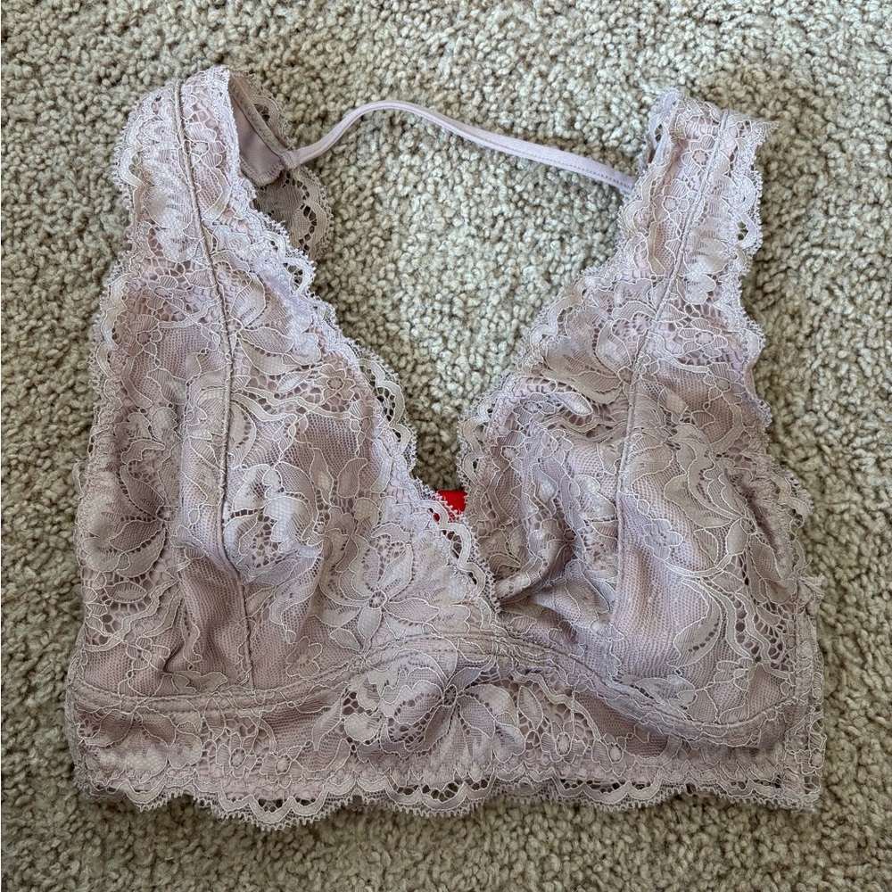 Lace Bralette in pink blush in S